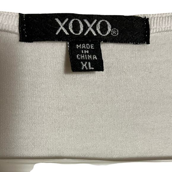 XOXO Women White Silver Beaded Tank Top Camisole V Neck Sleeveless XL - Picture 7 of 9